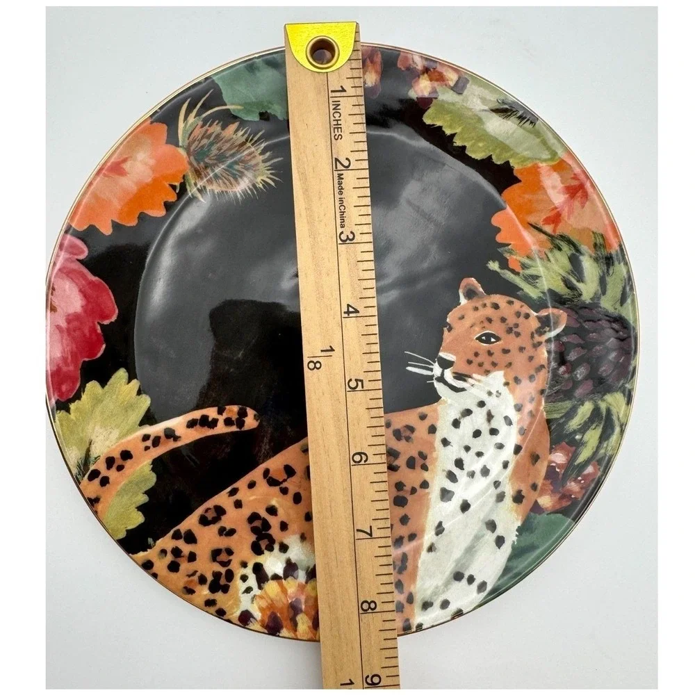 Set 4 Anthropologie Henriette Cheetah 8